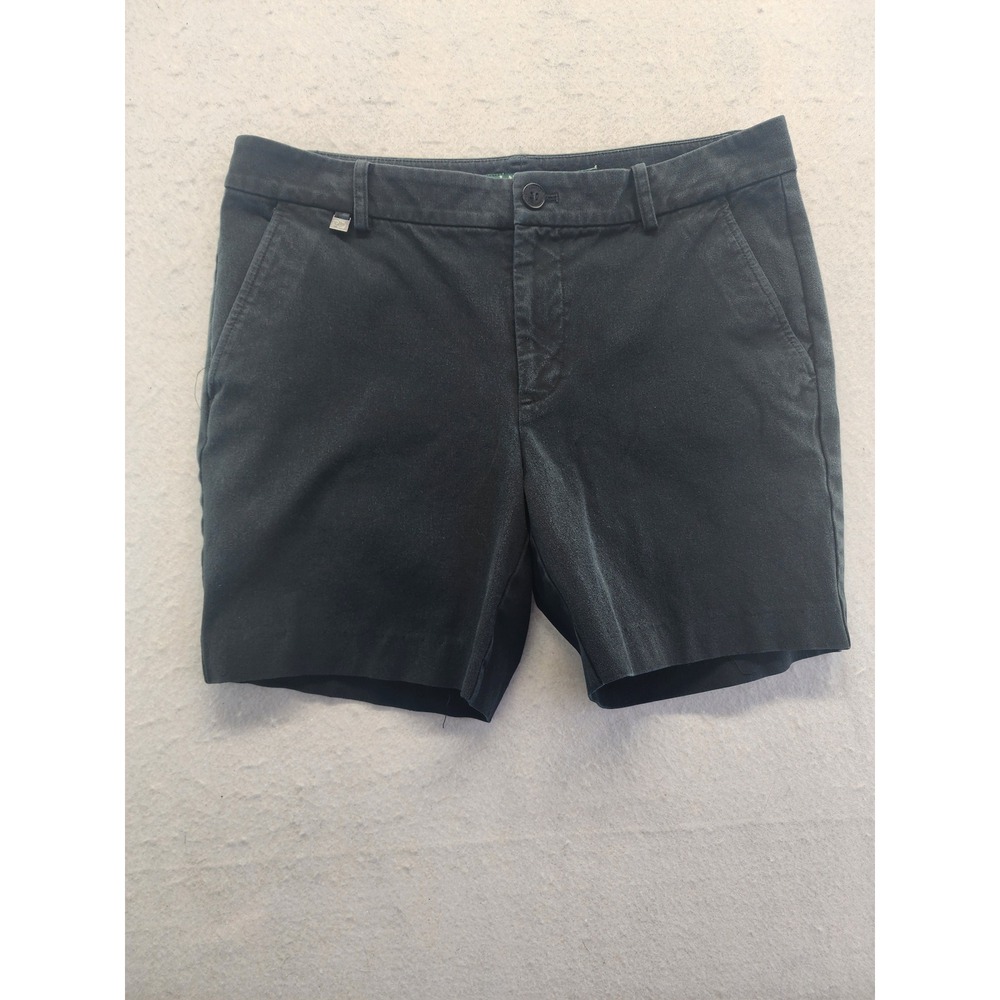 Ralph Lauren Womens Size‎ 6 Black Chino Shorts Cotton Blend Stretch Mid Rise